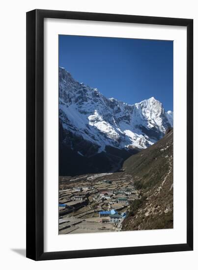 The little mountain village and monastery of Thame in the Khumbu Region, Nepal, Himalayas, Asia-Alex Treadway-Framed Photographic Print