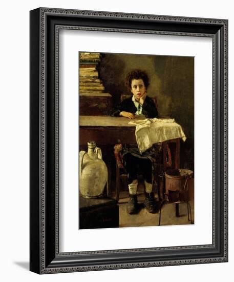 The Little Schoolboy-Antonio Mancini-Framed Giclee Print