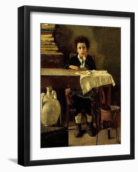 The Little Schoolboy-Antonio Mancini-Framed Giclee Print