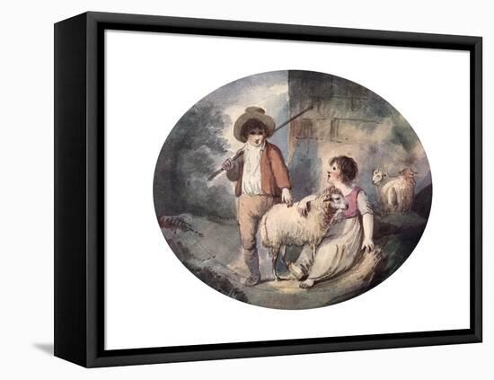 The Little Shepherdess, 18th Century-Francis Wheatley-Framed Premier Image Canvas