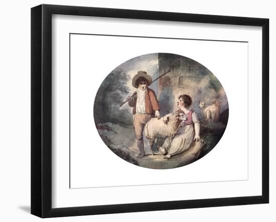 The Little Shepherdess, 18th Century-Francis Wheatley-Framed Giclee Print