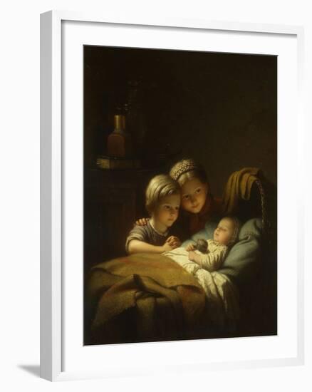 The Little Sleeping Brother-Johan Georg Meyer-Framed Giclee Print