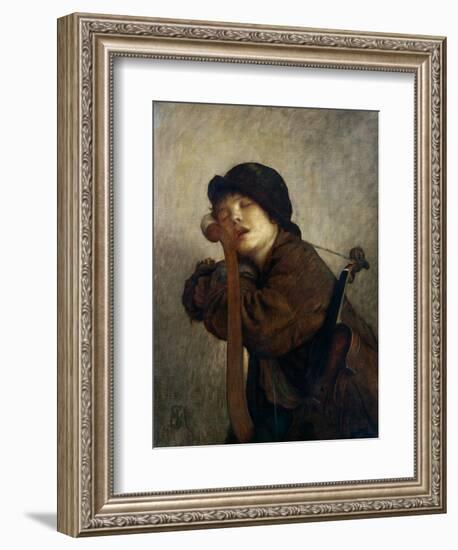 The Little Violinist Sleeping, 1883-Ernest Antoine Hebert-Framed Giclee Print