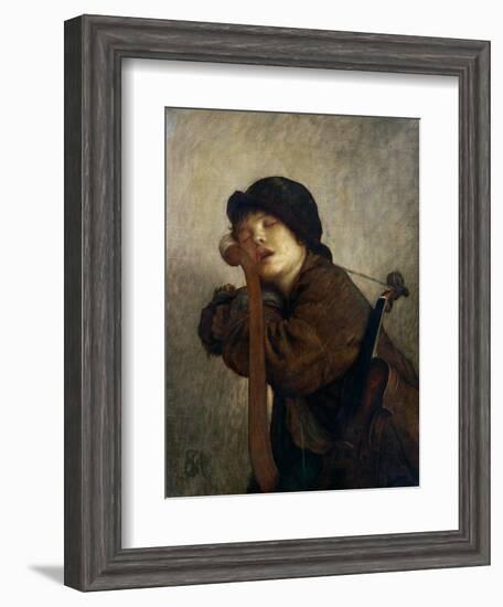 The Little Violinist Sleeping, 1883-Ernest Antoine Hebert-Framed Giclee Print