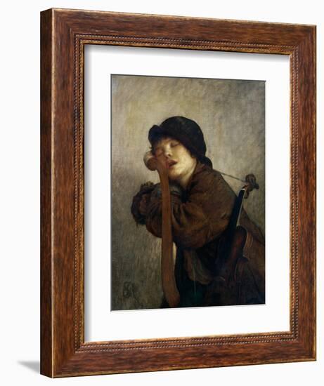 The Little Violinist Sleeping, 1883-Ernest Antoine Hebert-Framed Giclee Print