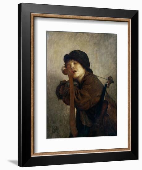 The Little Violinist Sleeping, 1883-Ernest Antoine Hebert-Framed Giclee Print