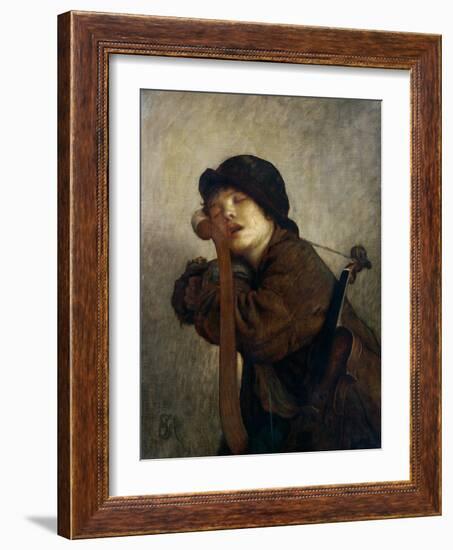 The Little Violinist Sleeping, 1883-Ernest Antoine Hebert-Framed Giclee Print