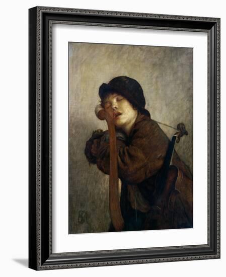 The Little Violinist Sleeping, 1883-Ernest Antoine Hebert-Framed Giclee Print