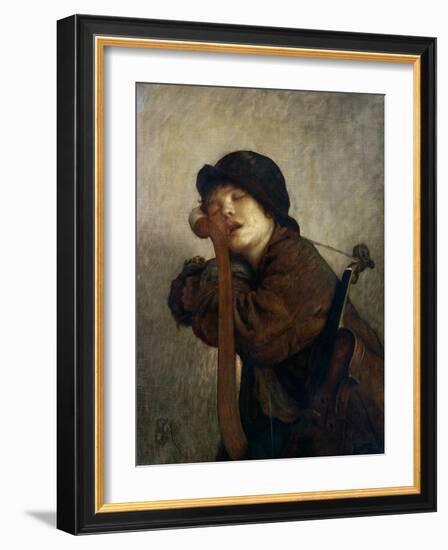 The Little Violinist Sleeping, 1883-Ernest Antoine Hebert-Framed Giclee Print