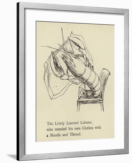 The Lively Learned Lobster-Edward Lear-Framed Giclee Print