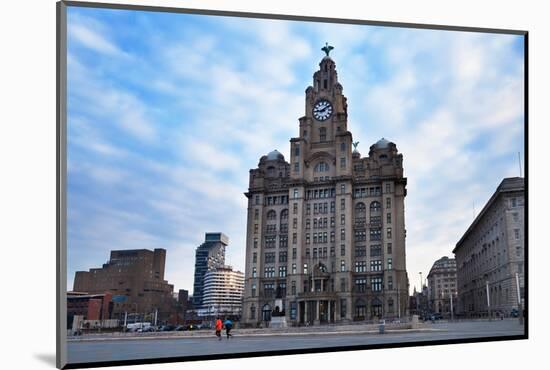 The Liver Buildings, Liverpool, Merseyside, England-null-Mounted Photographic Print