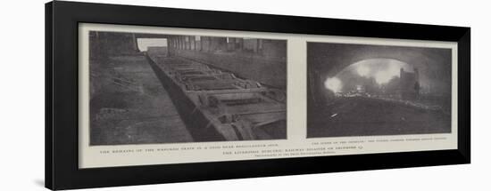 The Liverpool Electric Railway Disaster on 23 December-null-Framed Giclee Print