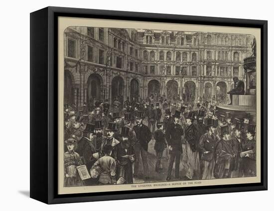 The Liverpool Exchange, a Sketch on the Flags-Henry Woods-Framed Premier Image Canvas