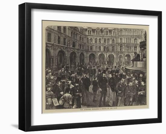 The Liverpool Exchange, a Sketch on the Flags-Henry Woods-Framed Giclee Print