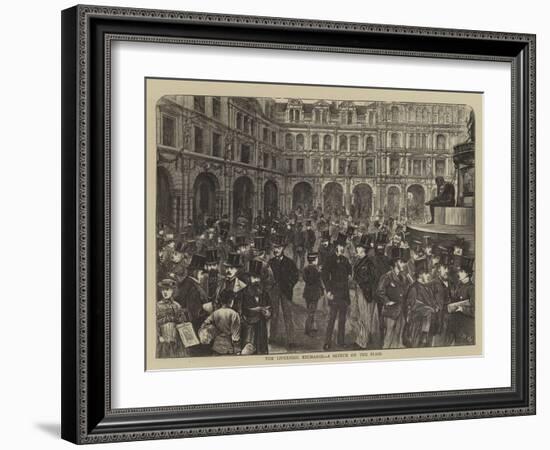 The Liverpool Exchange, a Sketch on the Flags-Henry Woods-Framed Giclee Print