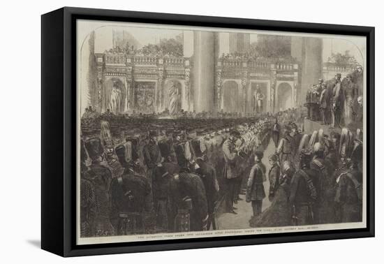 The Liverpool Press Guard (80th Lancashire Rifle Volunteers) Taking the Oaths in St George's Hall-Frederick John Skill-Framed Premier Image Canvas