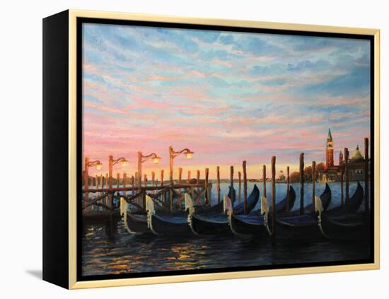 The Living Flame Of The Day-kirilstanchev-Framed Stretched Canvas
