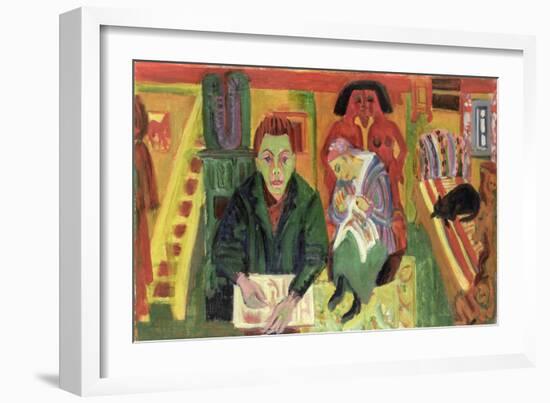 The Living Room, 1920-Ernst Ludwig Kirchner-Framed Giclee Print