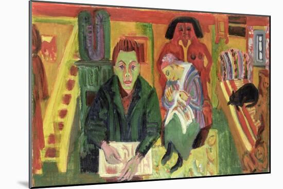 The Living Room, 1920-Ernst Ludwig Kirchner-Mounted Giclee Print