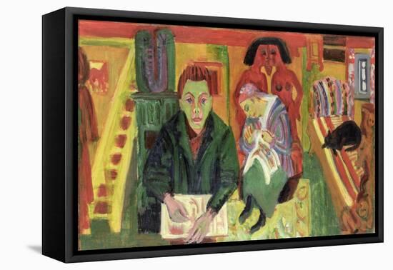 The Living Room, 1920-Ernst Ludwig Kirchner-Framed Premier Image Canvas