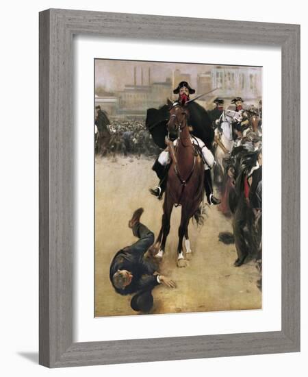 The Loading-Ramon Casas i Carbo-Framed Art Print