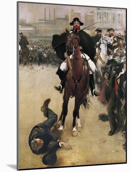 The Loading-Ramon Casas i Carbo-Mounted Art Print