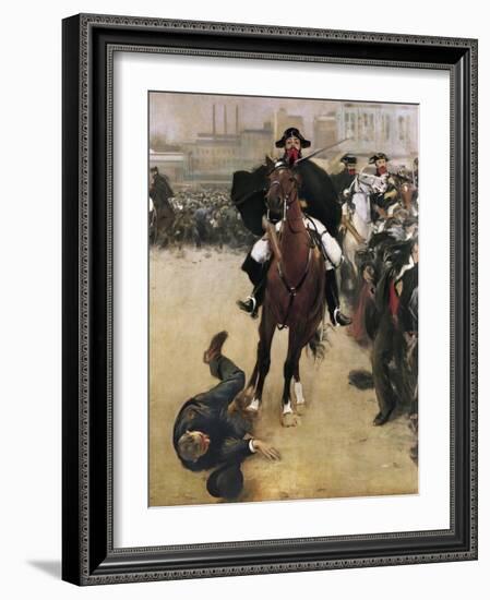 The Loading-Ramon Casas i Carbo-Framed Art Print