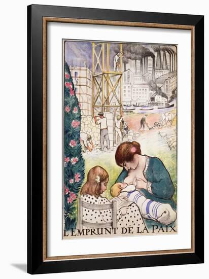 The Loan of Peace - Poster by Henri Lebasque (1865-1937), 1920.-Henri Lebasque-Framed Giclee Print