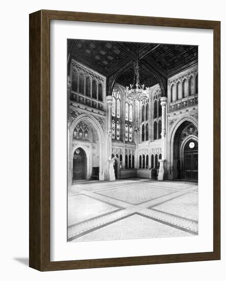 The Lobby, House of Commons, Westminster, London, C1905-WS Campbell-Framed Giclee Print