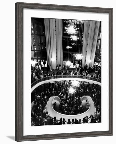 The Lobby of the Metropolitan Opera, Lincoln Center, New York City, 1960's-null-Framed Photo