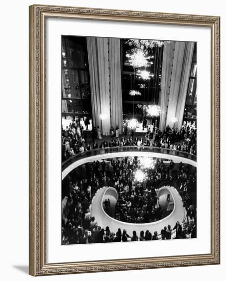 The Lobby of the Metropolitan Opera, Lincoln Center, New York City, 1960's-null-Framed Photo