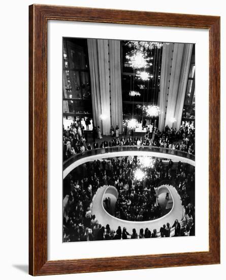 The Lobby of the Metropolitan Opera, Lincoln Center, New York City, 1960's-null-Framed Photo