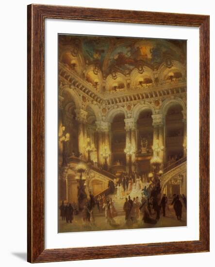 The Lobby of the Paris Opera-Jean Béraud-Framed Art Print