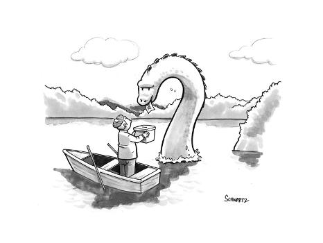 The Loch Ness monster votes for Scotland Independance. - New Yorker Cartoon'  Premium Giclee Print - Benjamin Schwartz 