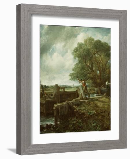 The Lock, 1824-John Constable-Framed Giclee Print