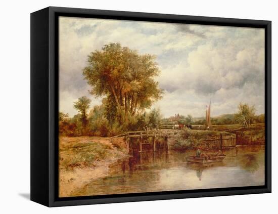 The Lock at Dedham-Friedrich Overbeck-Framed Premier Image Canvas