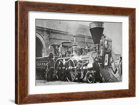 The Locomotive that Pulled the Funeral Train of Abraham Lincoln-null-Framed Giclee Print