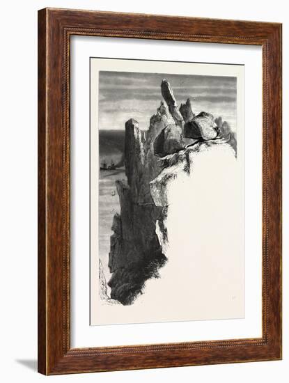 The Logan Rock, the Land's End, Uk, 19th Century-null-Framed Giclee Print