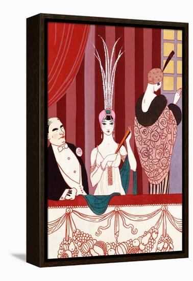 The Loge, France, Early 20th Century-Georges Barbier-Framed Premier Image Canvas