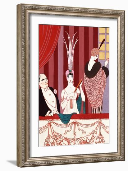 The Loge, France, Early 20th Century-Georges Barbier-Framed Giclee Print