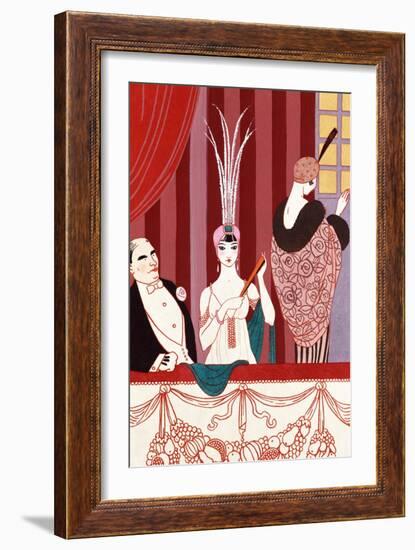 The Loge, France, Early 20th Century-Georges Barbier-Framed Giclee Print