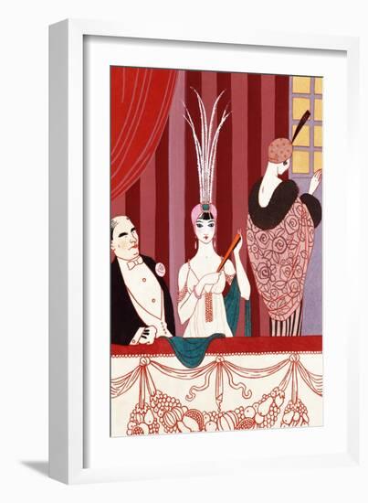 The Loge, France, Early 20th Century-Georges Barbier-Framed Giclee Print