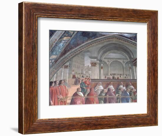 The Loggia and Palazzo Della Signoria, Sassetti Chapel, 1483 (Detail)-Domenico Ghirlandaio-Framed Giclee Print