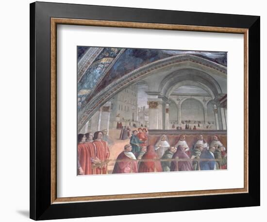 The Loggia and Palazzo Della Signoria, Sassetti Chapel, 1483 (Detail)-Domenico Ghirlandaio-Framed Giclee Print