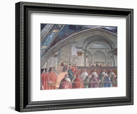 The Loggia and Palazzo Della Signoria, Sassetti Chapel, 1483 (Detail)-Domenico Ghirlandaio-Framed Giclee Print