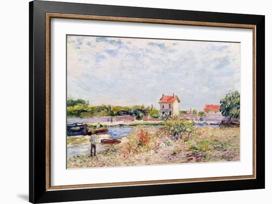 The Loing at Saint-Mammes, 1885-Alfred Sisley-Framed Giclee Print