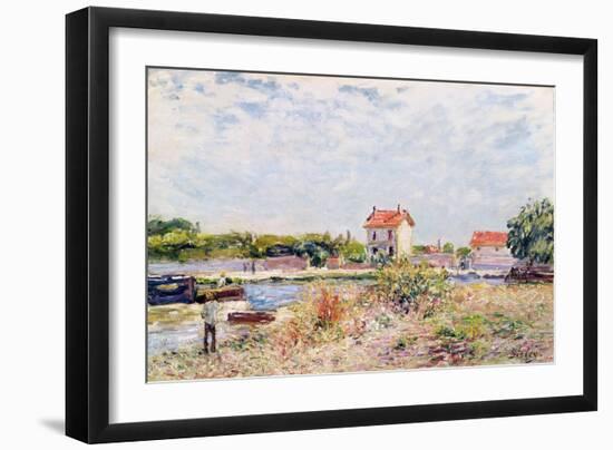 The Loing at Saint-Mammes, 1885-Alfred Sisley-Framed Giclee Print