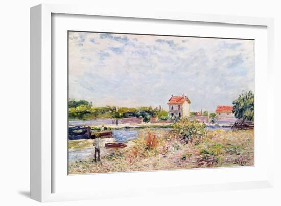 The Loing at Saint-Mammes, 1885-Alfred Sisley-Framed Giclee Print