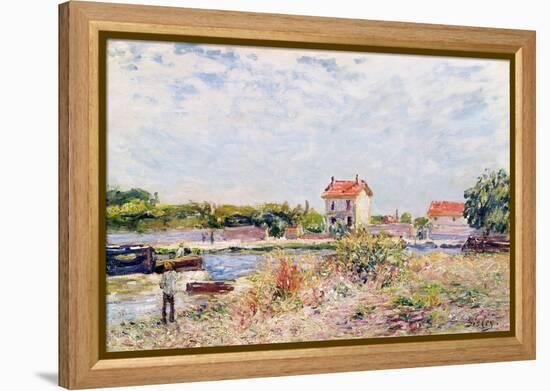 The Loing at Saint-Mammes, 1885-Alfred Sisley-Framed Premier Image Canvas