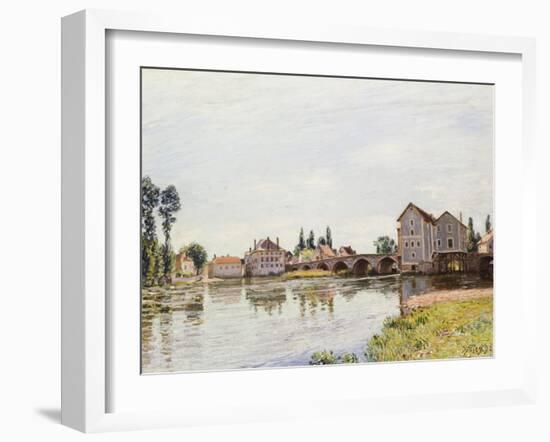 The Loing Below the Pont De Moret, 1892-Alfred Sisley-Framed Giclee Print